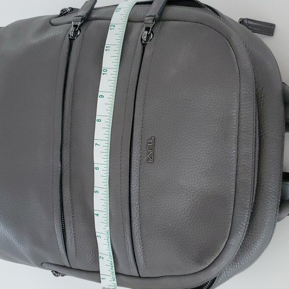 Tumi Landon Alcott Fine Leather Backpack in Gray - Picture 13 of 14